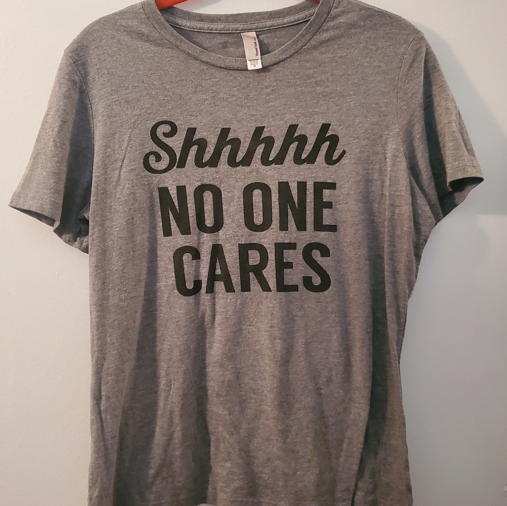 Thread Tank | Gray "Shhhh...No One Cares" Tee